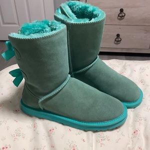 Teal Tiffany Blue Bailey Bow Uggs 